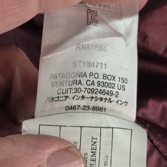 Patagonia Jacket Womens Large Red Down Sweater Hoody Hooded Puffer STY84711 - Picture 13 of 13